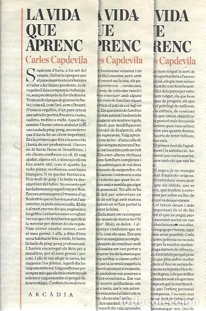 Libros de segunda mano: LA VIDA QUE APRENC ARCADIA - Foto 1