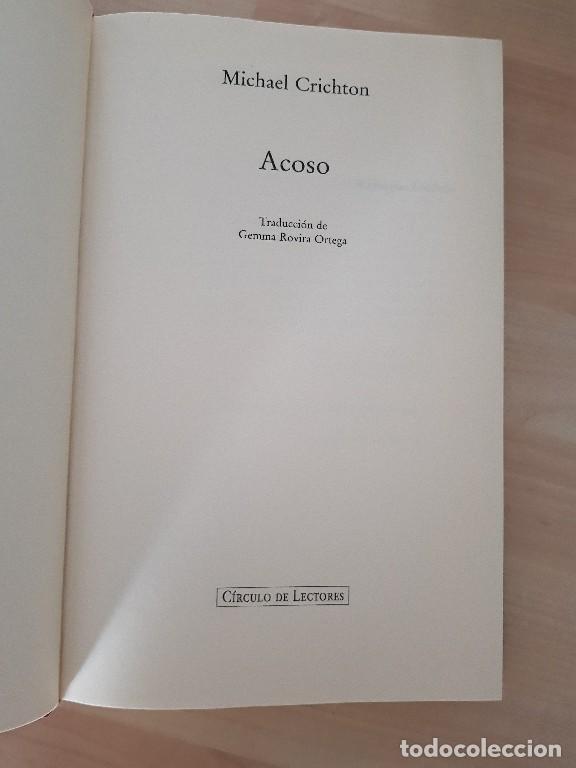 Libros de segunda mano: Acoso - Michael Crichton - Foto 3