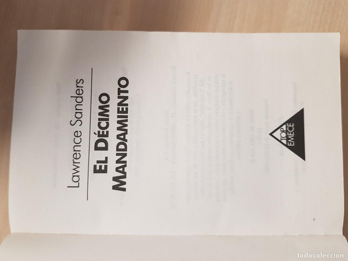 Libros de segunda mano: El d&eacute;cimo mandamiento - Lawrence Sanders - Foto 4