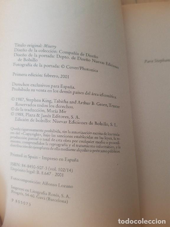Libros de segunda mano: Misery - Stephen King - Foto 3