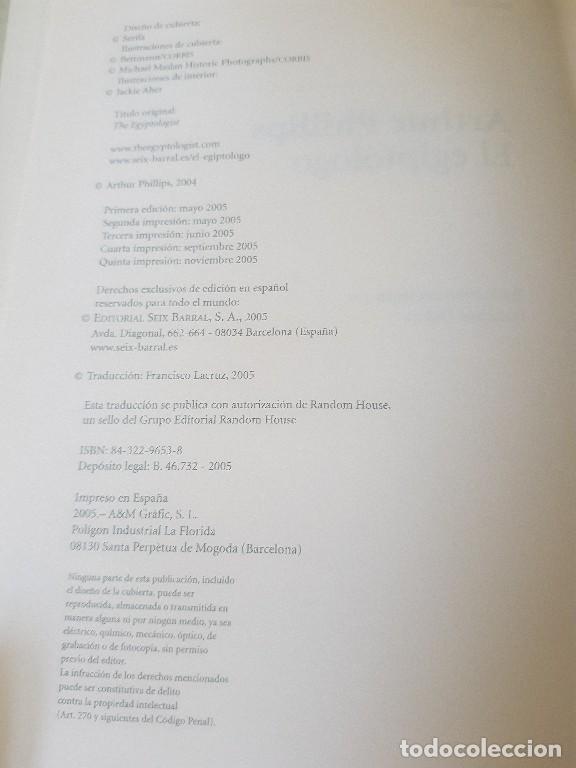 Libros de segunda mano: El egipt&oacute;logo - Arthur Phillips - Foto 5