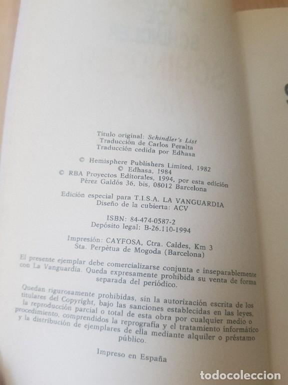 Libros de segunda mano: La lista de schindler - Thomas Keneally - Foto 2