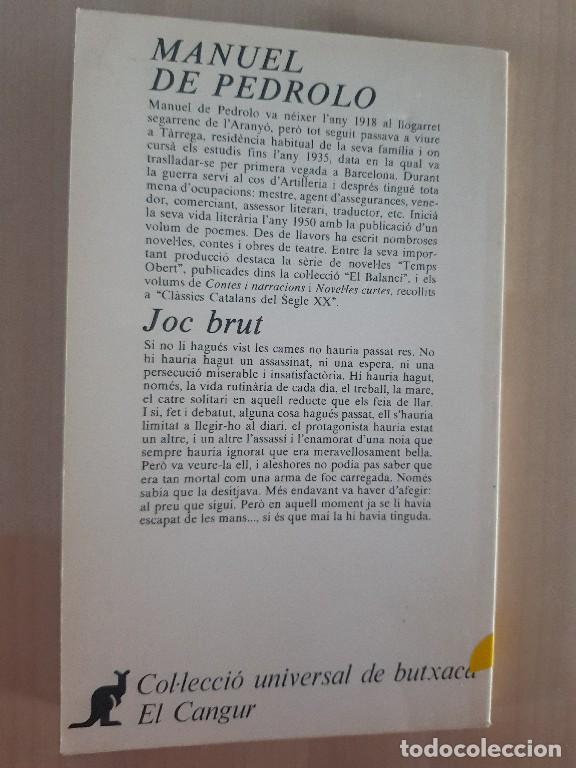 Libros de segunda mano: Joc brut - Manuel de Pedrolo - Foto 2