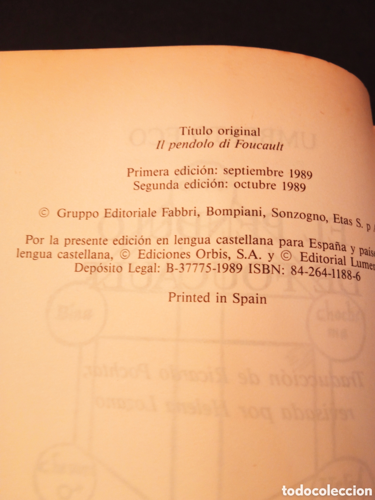 Libros de segunda mano: Libro El p&eacute;ndulo de Foucault de Umberto Eco - Foto 3