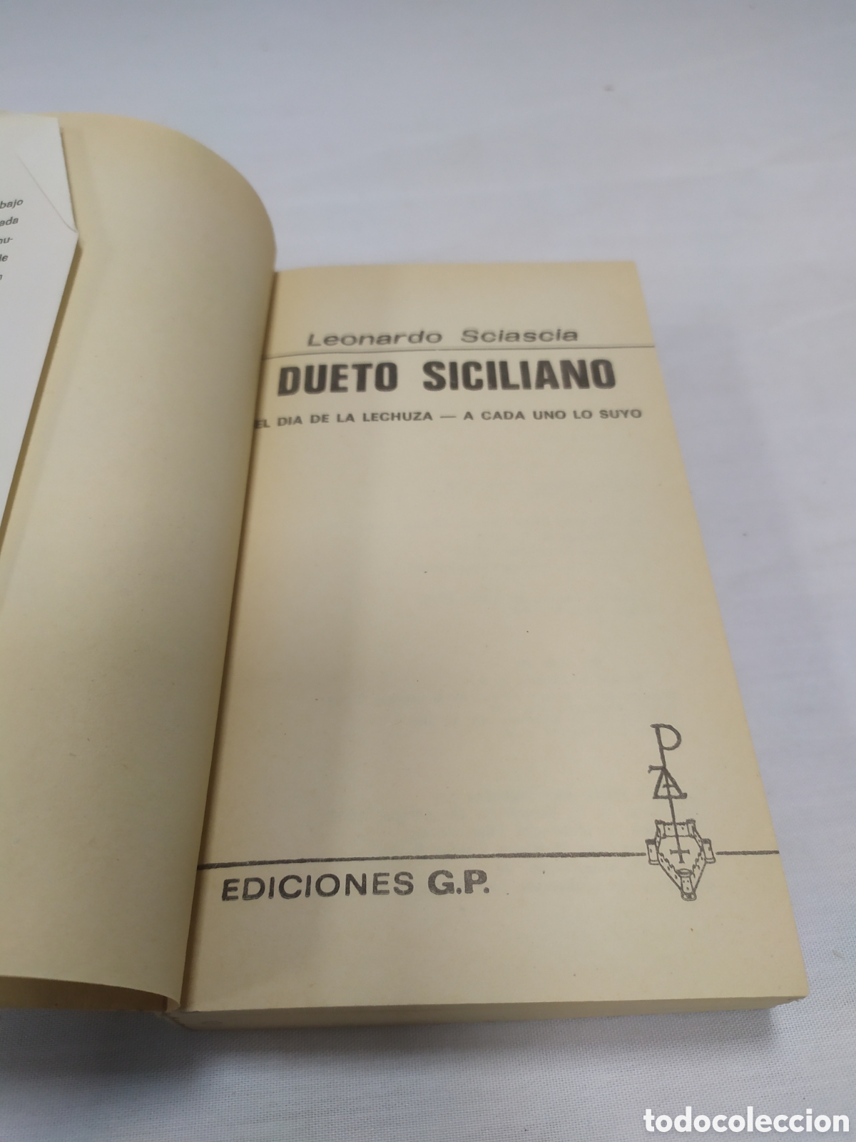 Libros de segunda mano: Dueto Siciliano. Leonardo Sciascia, 1979 - Foto 3