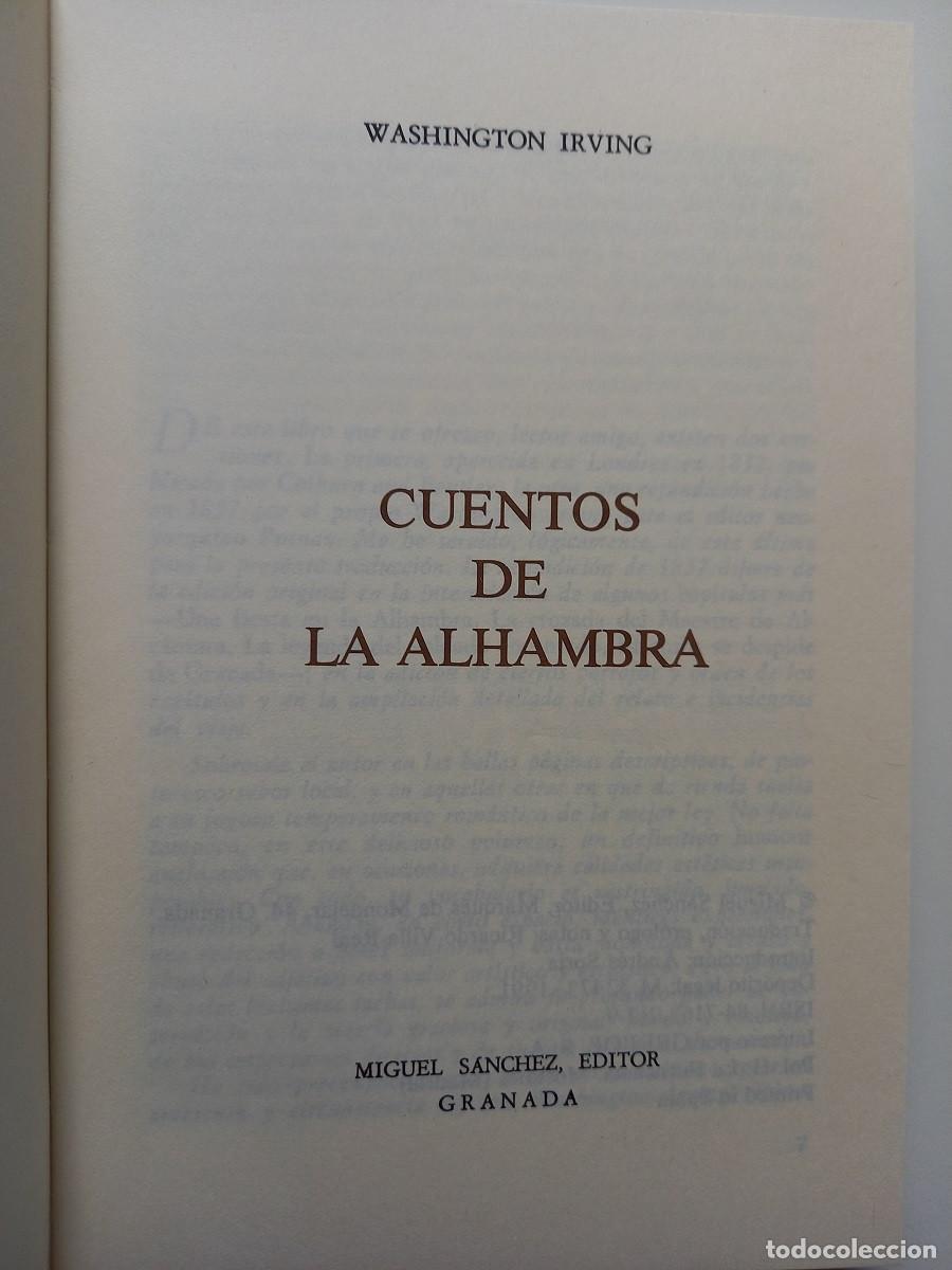 Libros de segunda mano: CUENTOS DE LA ALHAMBRA. Washington Irving - Foto 4