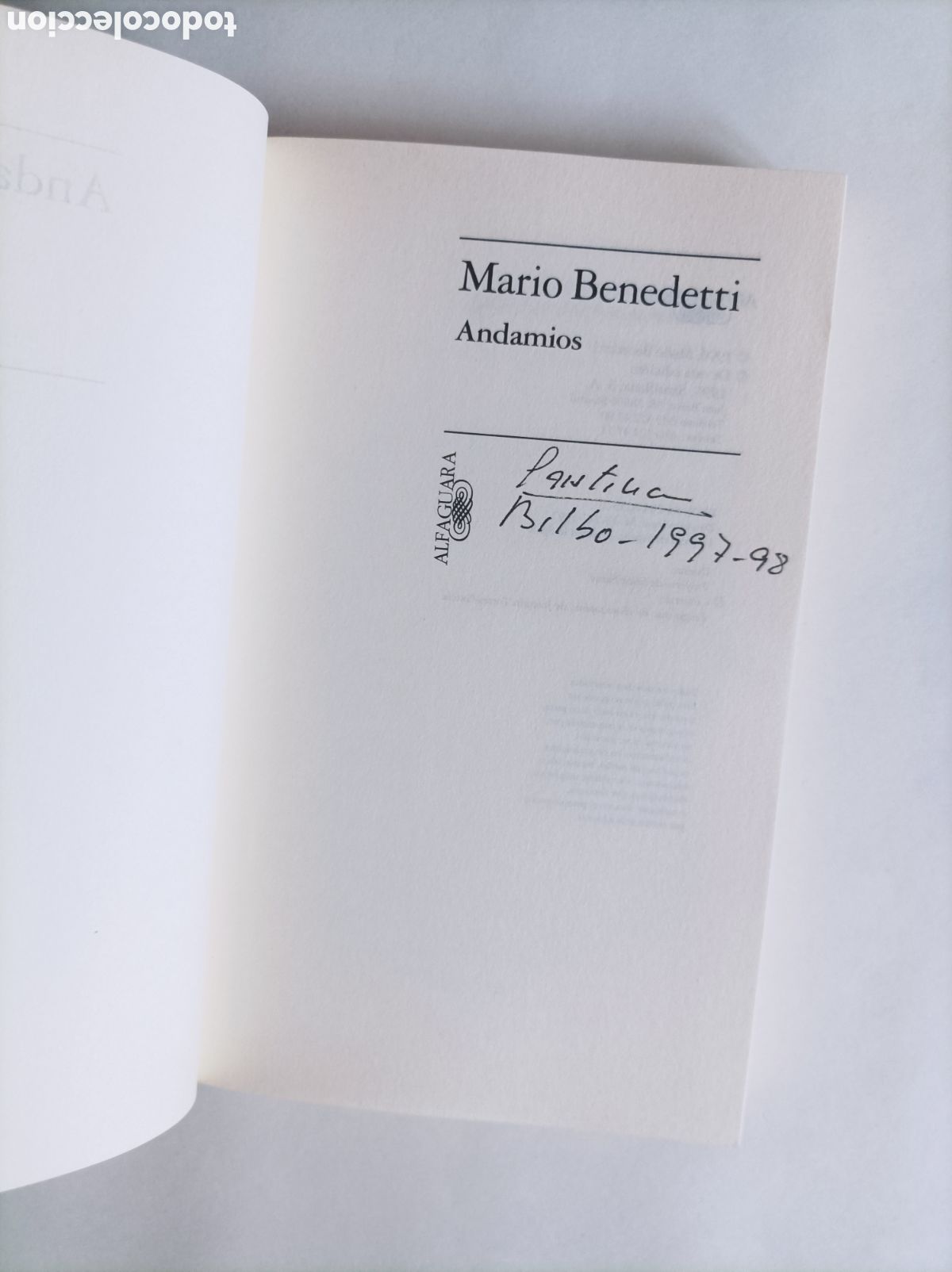 Libros de segunda mano: Andamios / Mario Benedett - Foto 3