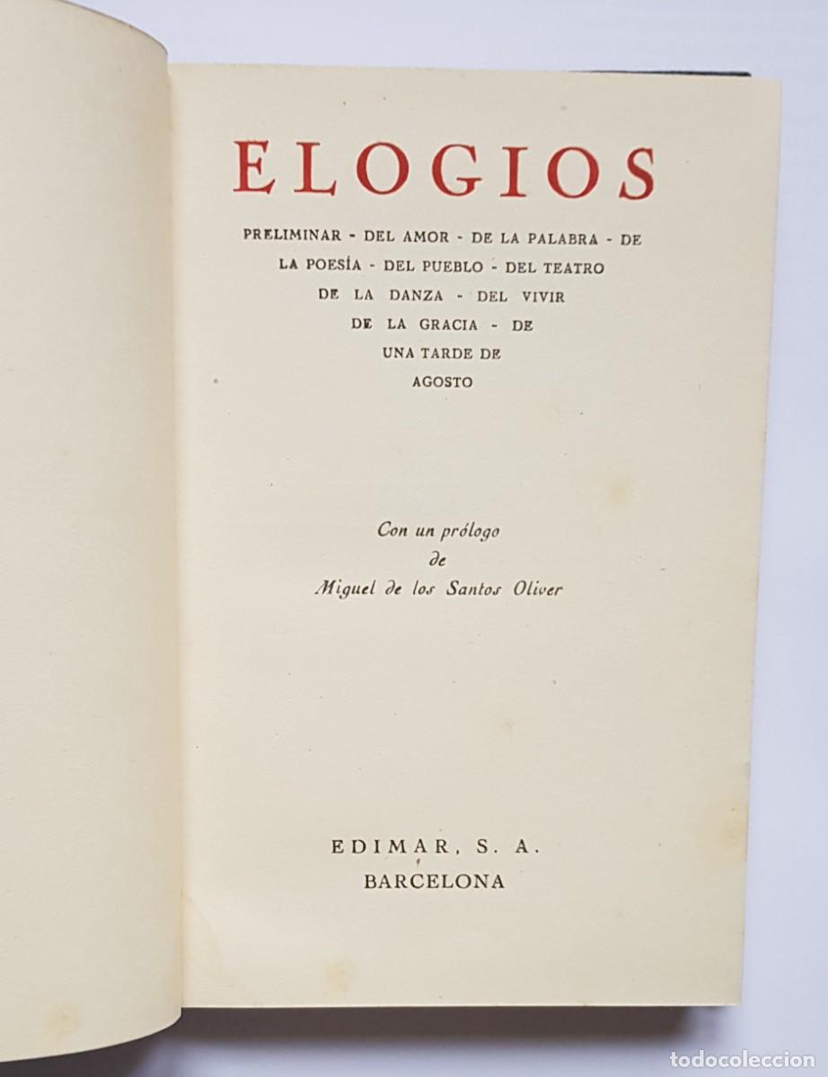 Libros de segunda mano: Elogios. J. Maragall - Foto 8