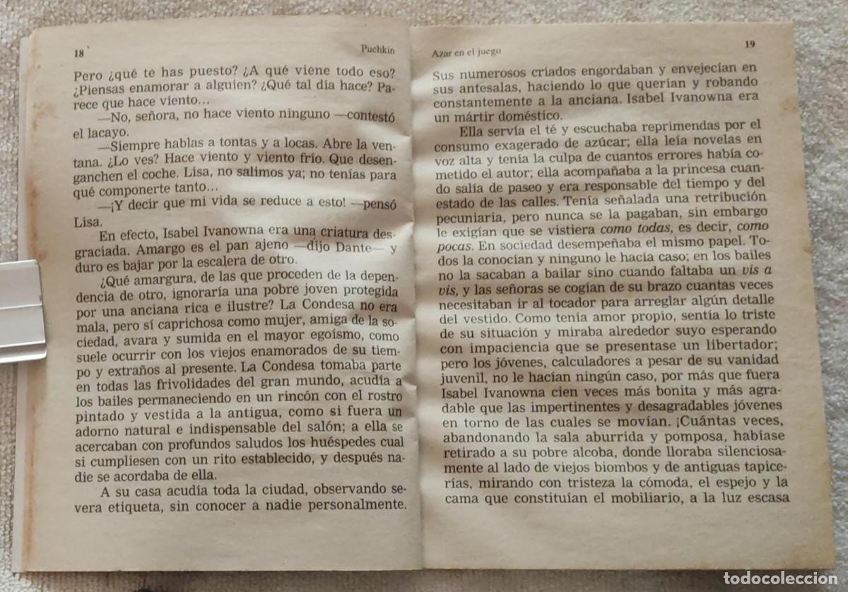 Libros de segunda mano: AZAR EN EL JUEGO. - Foto 4