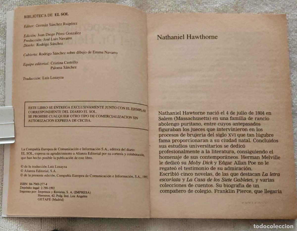 Libros de segunda mano: EL EXPERIMENTO DEL DR. HEIDEGGER. - Foto 3