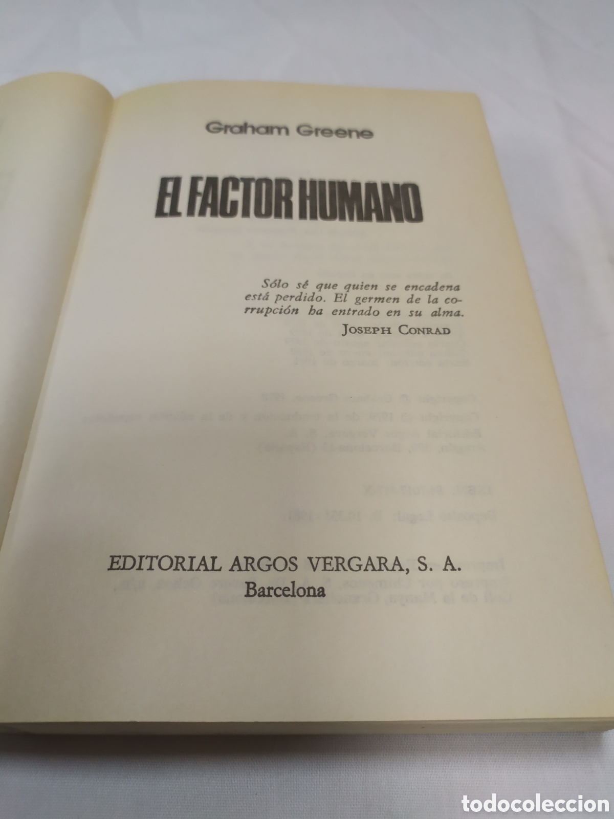 Libros de segunda mano: El factor humano. Graham Greene, 1981 - Foto 3