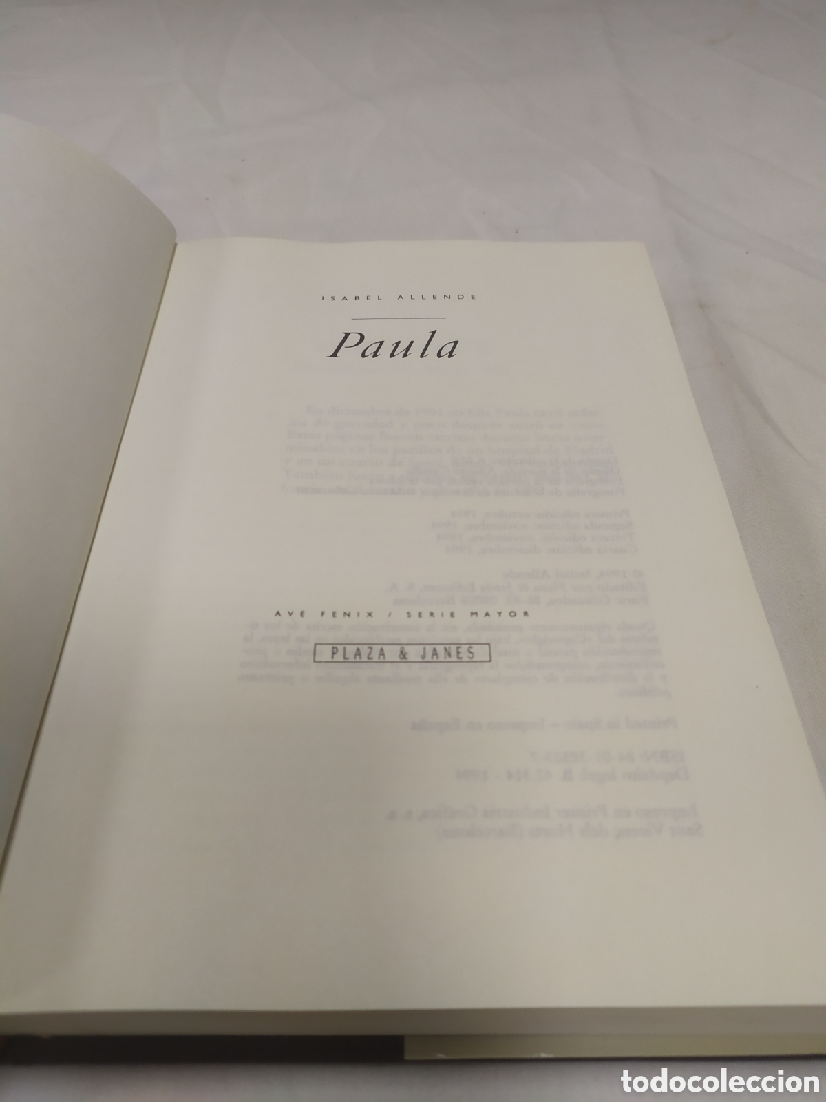 Libros de segunda mano: Paula. Isabel Allende, 1994 - Foto 3