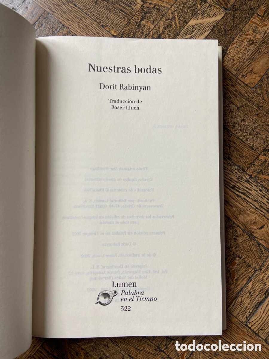 Libros de segunda mano: Nuestras bodas - Dorit Rabinyan - Lumen (2002) - Foto 3