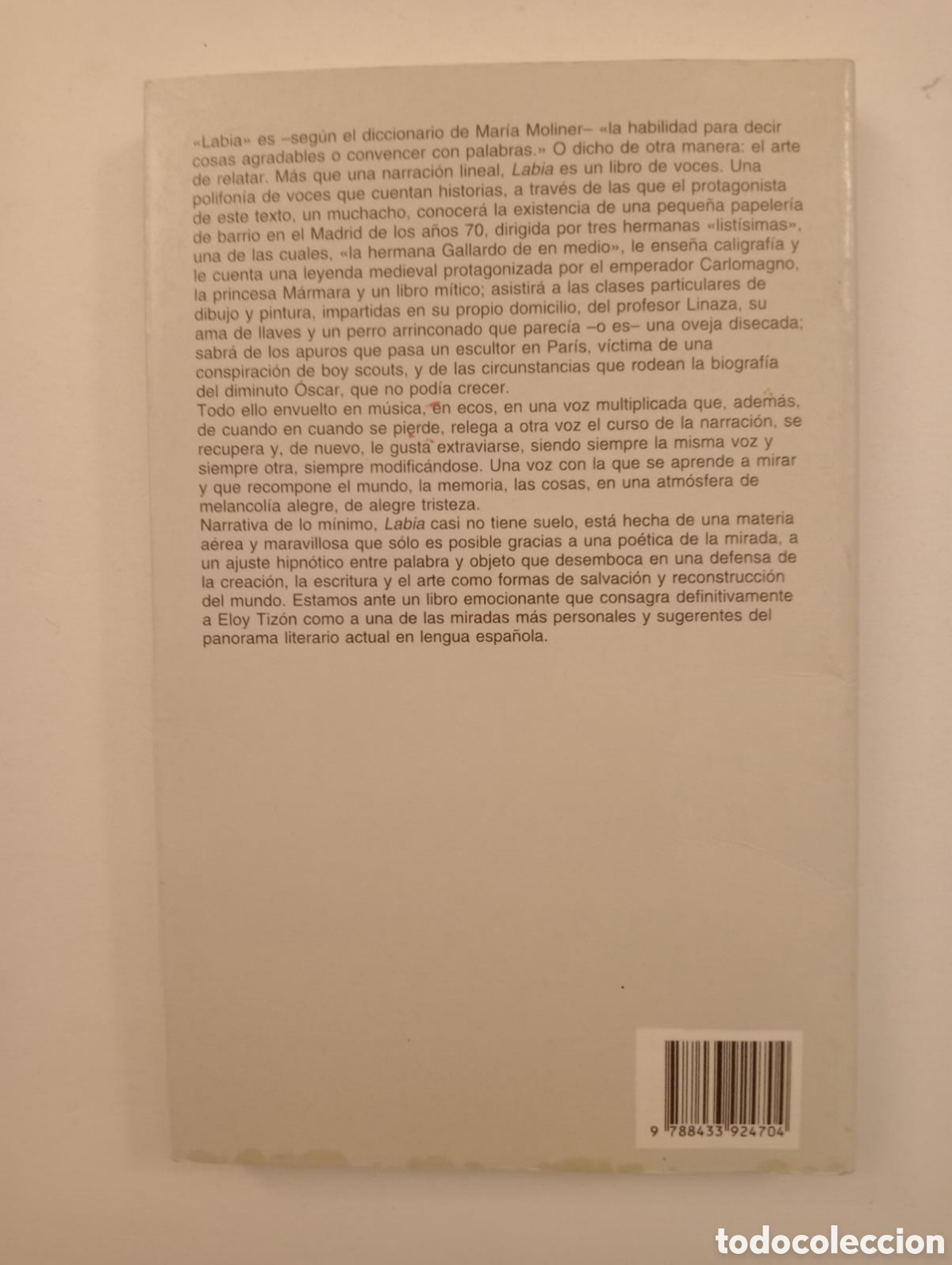 Libros de segunda mano: Labia / Eloy Tiz&oacute;n - Foto 3