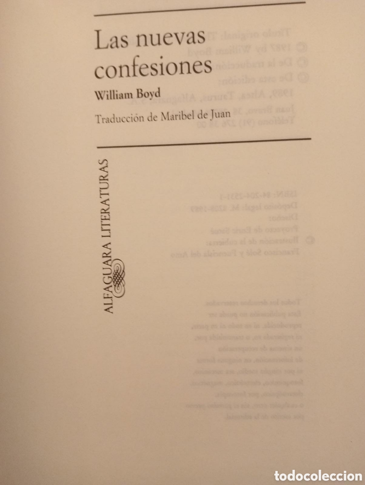 Libros de segunda mano: LAS NUEVAS CONFESIONES / WILLIAM BOYD - Foto 2