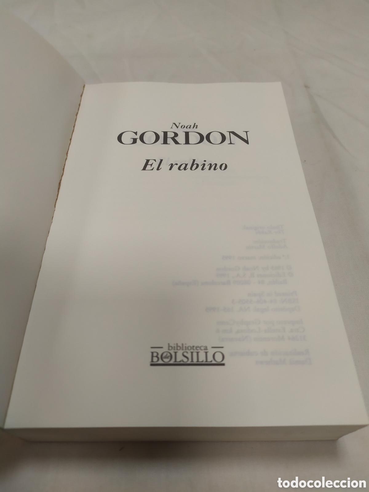 Libros de segunda mano: El rabino. Noah Gordon, 1995 - Foto 3