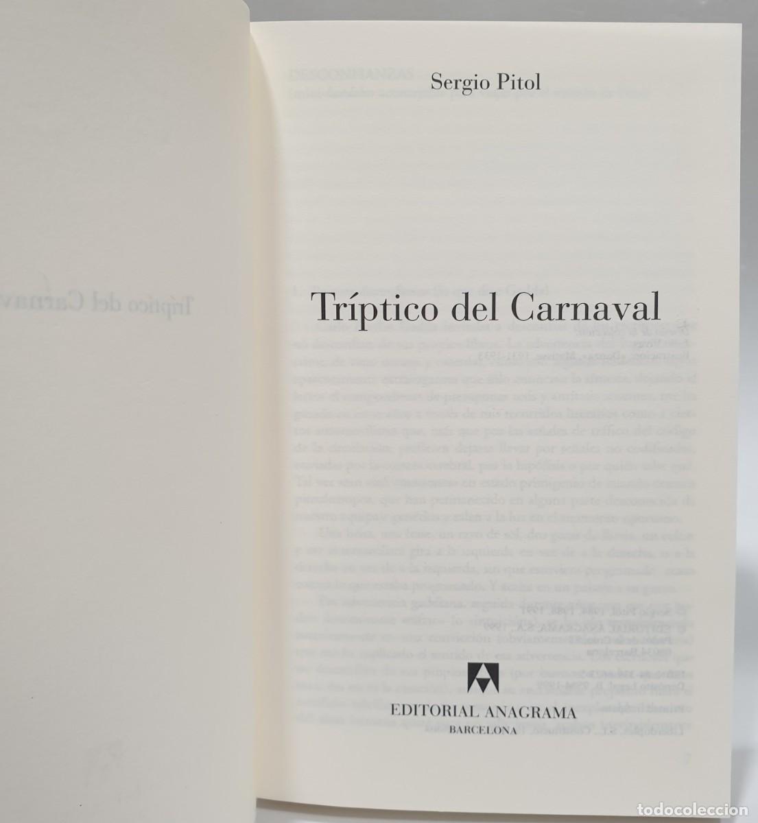 Libros de segunda mano: TR&Iacute;PTICO DEL CARNAVAL - Sergio Pitol ~ - Foto 5