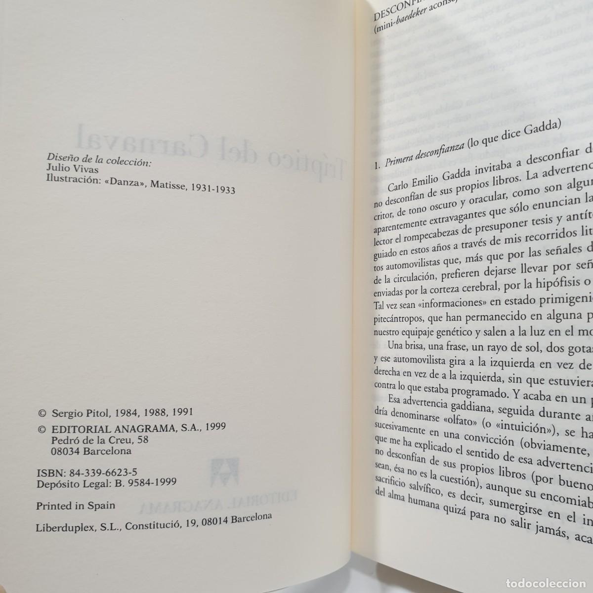 Libros de segunda mano: TR&Iacute;PTICO DEL CARNAVAL - Sergio Pitol ~ - Foto 6