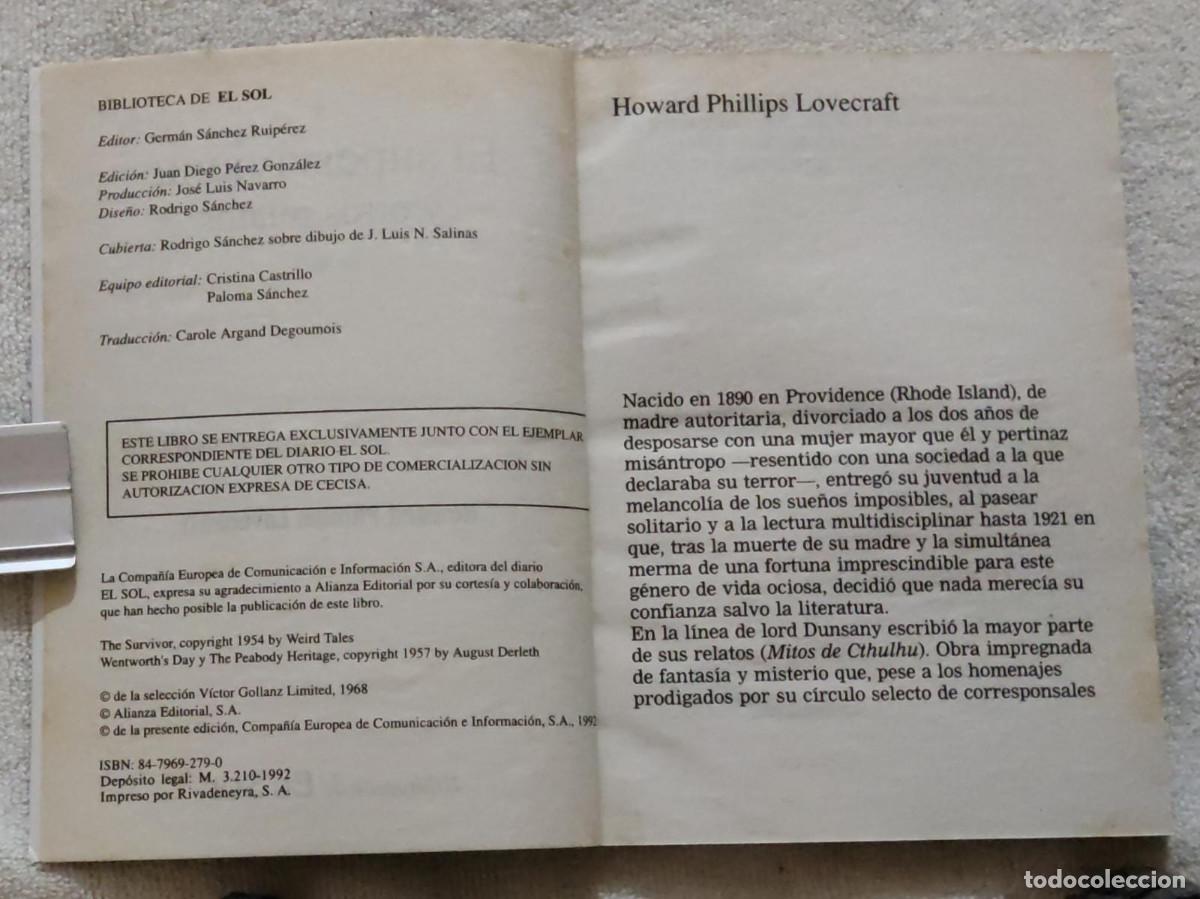Libros de segunda mano: EL SUPERVIVIENTE. - Foto 3