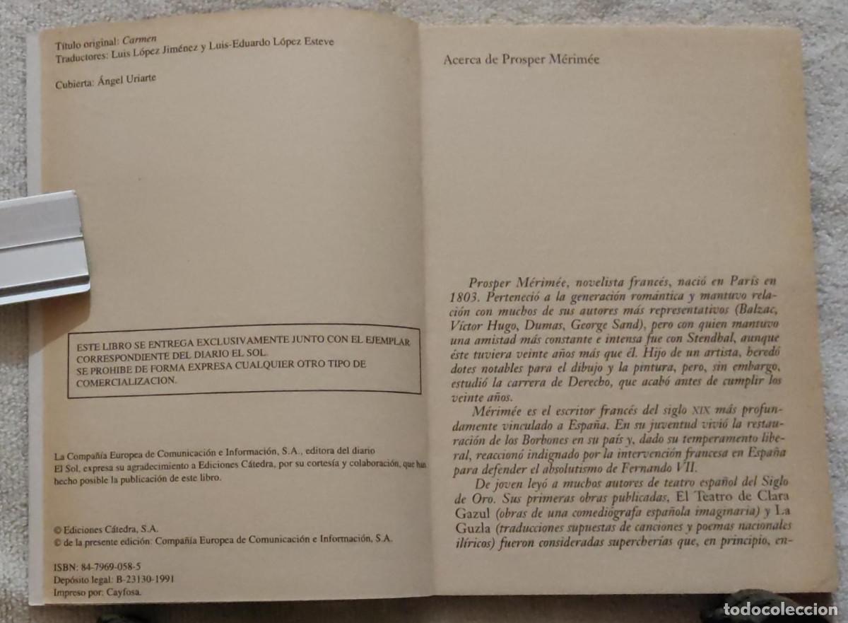 Libros de segunda mano: CARMEN. - Foto 3