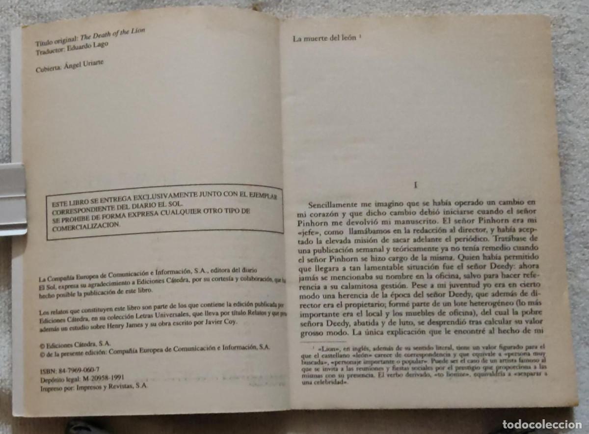 Libros de segunda mano: LA MUERTE DEL LE&Oacute;N. - Foto 3
