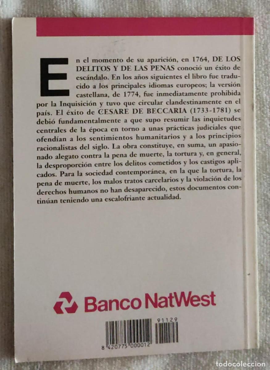 Libros de segunda mano: DE LOS DELITOS Y DE LAS PENAS. - Foto 2