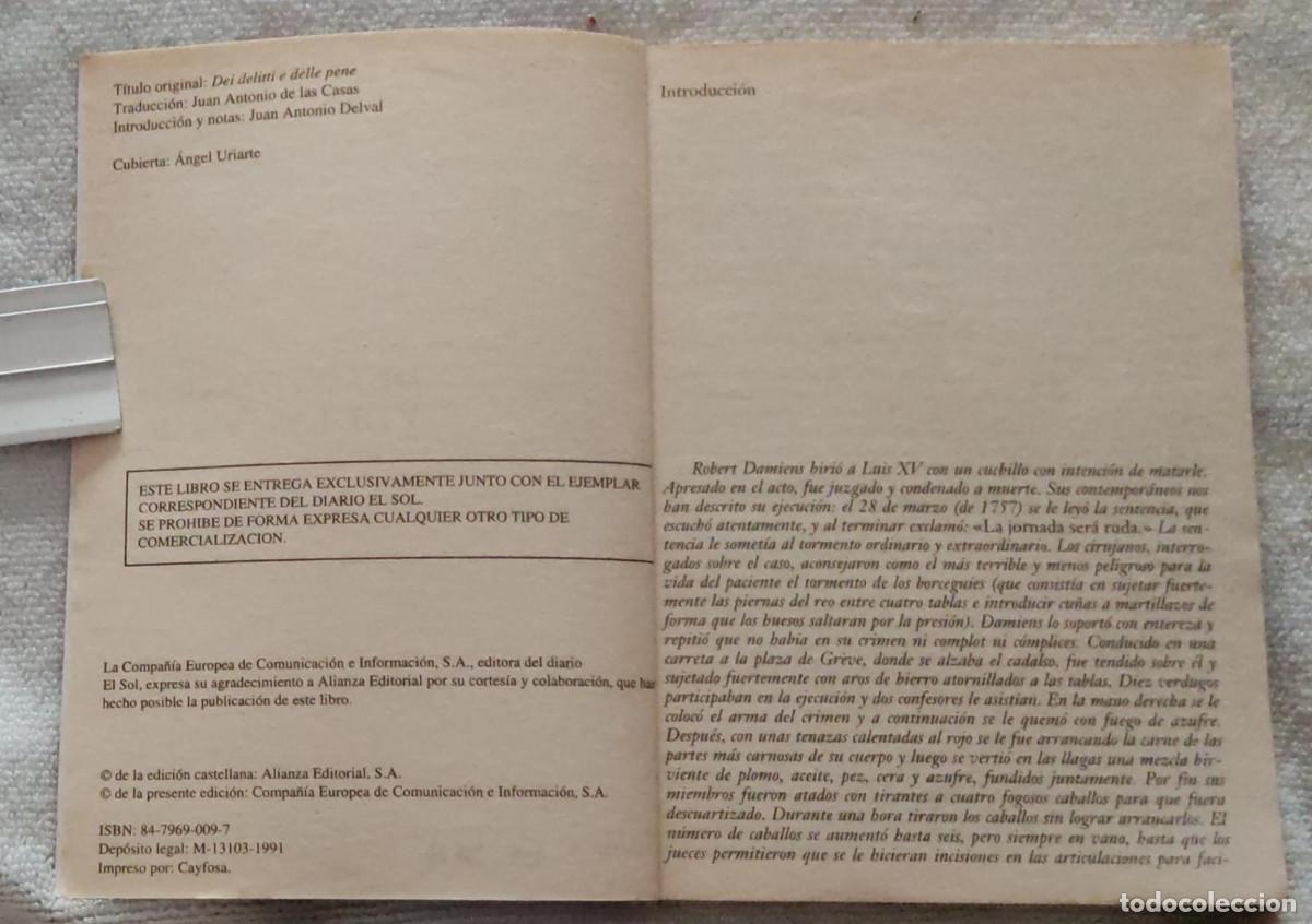 Libros de segunda mano: DE LOS DELITOS Y DE LAS PENAS. - Foto 3
