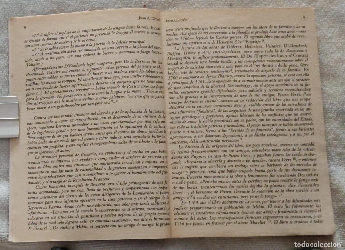 Libros de segunda mano: DE LOS DELITOS Y DE LAS PENAS. - Foto 4