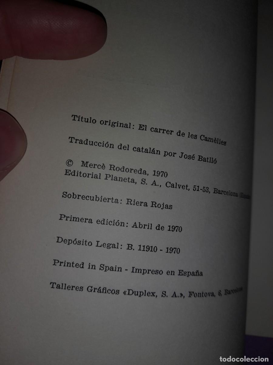Libros de segunda mano: Libro La calle de las camelias Merce Rodoreda - Foto 3