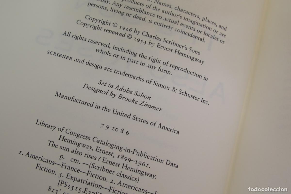 Libros de segunda mano: The Sun Also Rises: The Authorized Edition. Hemingway - Foto 2