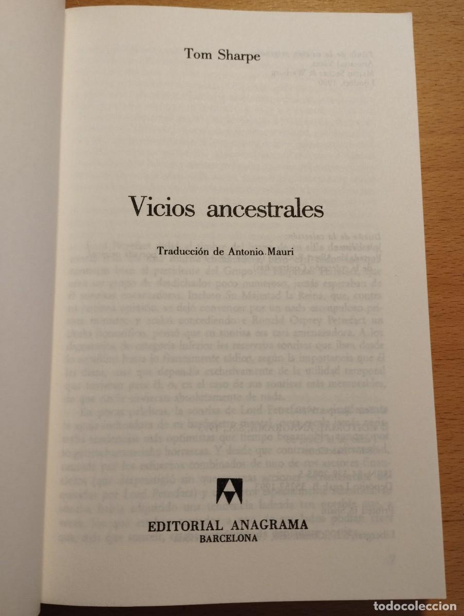 Libros de segunda mano: VICIOS ANCESTRALES (TOM SHARPE) - Foto 2