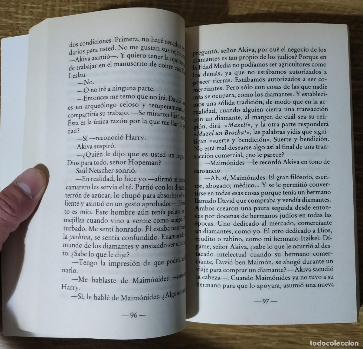 Libros de segunda mano: Libro - El Diamante de Jerusal&eacute;n (1997) Noah Gordon - Foto 2