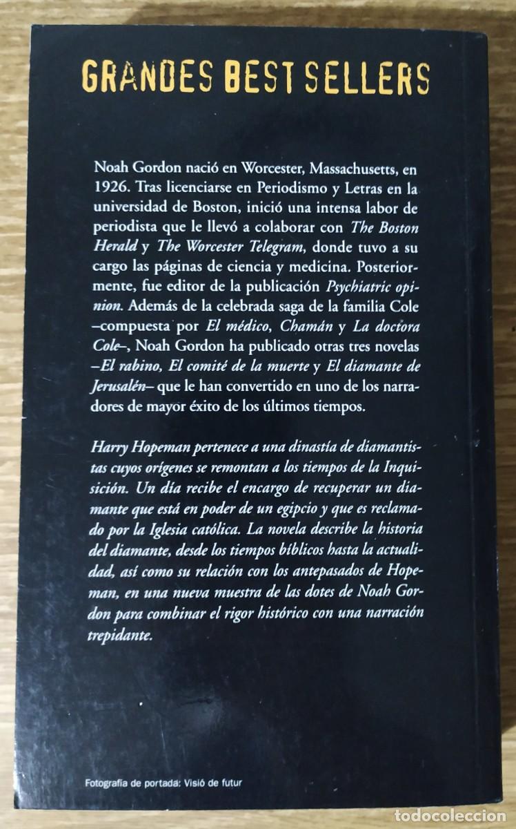 Libros de segunda mano: Libro - El Diamante de Jerusal&eacute;n (1997) Noah Gordon - Foto 3