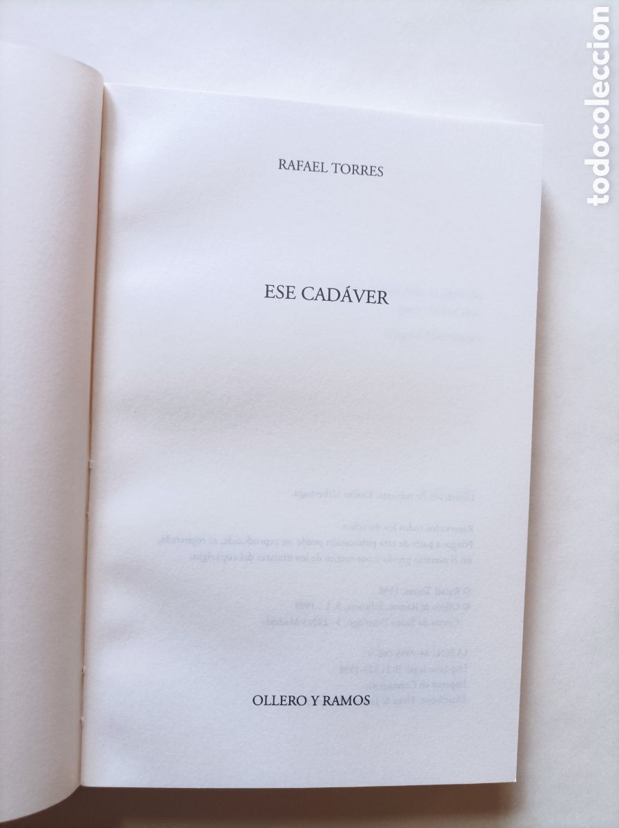 Libros de segunda mano: Ese cad&aacute;ver / Rafael Torres - Foto 2