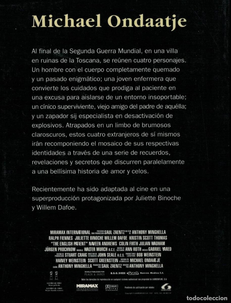 Libros de segunda mano: Michael Ondaatje, El paciente ingl&eacute;s - Foto 2