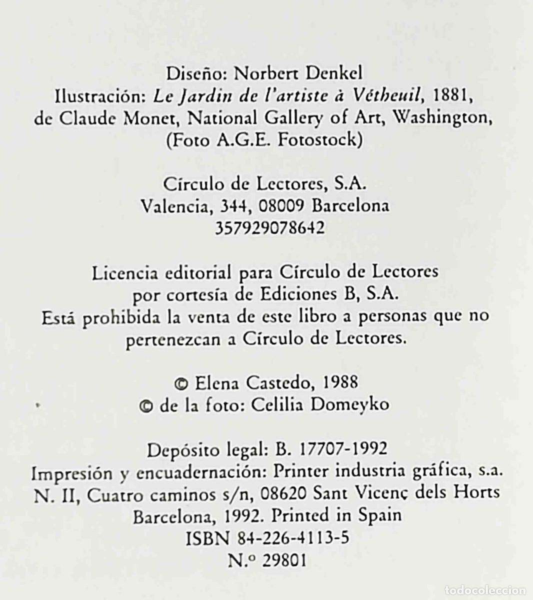 Libros de segunda mano: El para&iacute;so (Elena Castedo) C&iacute;rculo de lectores. - Foto 2