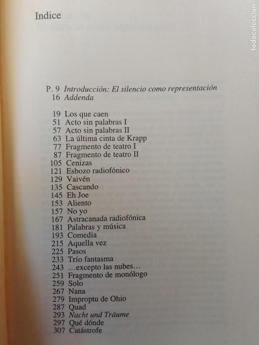 Libros de segunda mano: PAVESAS. SAMUEL BECKETT. TUSQUETS 2000. - Foto 4