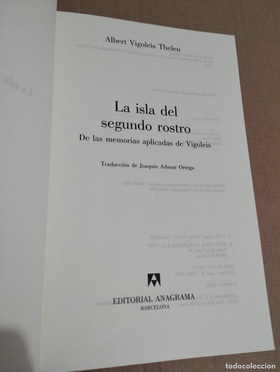 Libros de segunda mano: LA ISLA DEL SEGUNDO ROSTRO (ALBERT VIGOLEIS THELEN) - Foto 2
