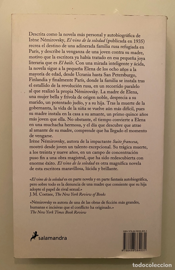 Libros de segunda mano: El vino de la soledad - N&Eacute;MIROVSKY, Irene - Foto 2