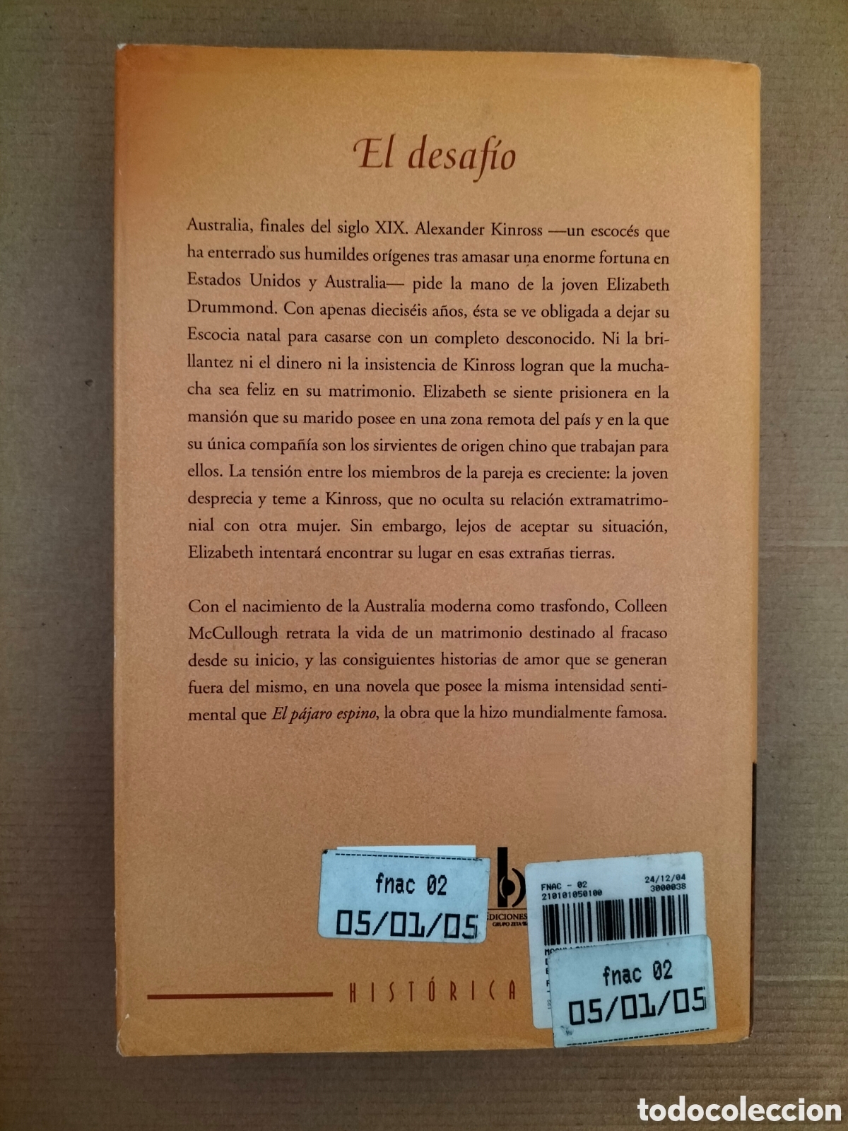 Libros de segunda mano: El desaf&iacute;o. Colleen McCullough. Ediciones B, 2004. Libro - Foto 12