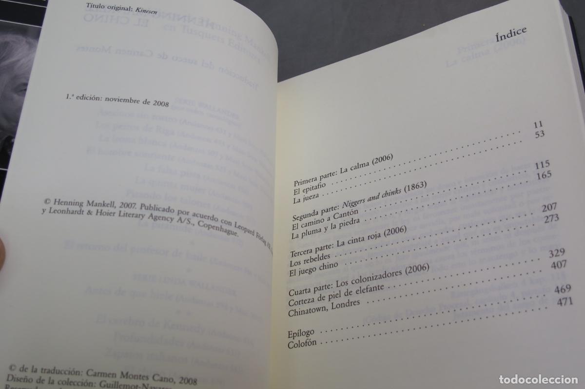 Libros de segunda mano: El Chino. Henning Mankell - Foto 2