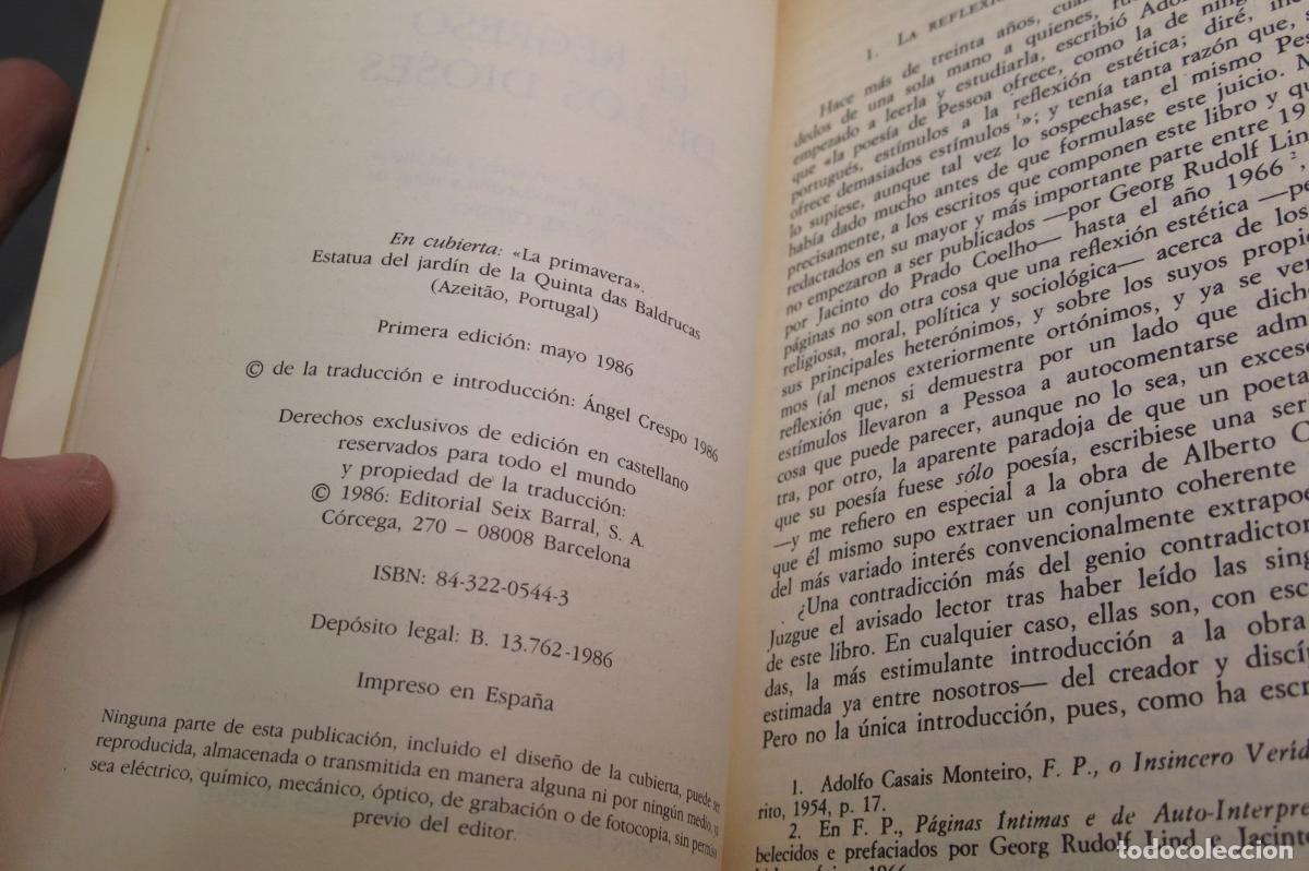 Libros de segunda mano: 1986.- El regreso de los dioses Pessoa - Foto 2