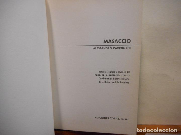 Libros de segunda mano: MASACCIO. ALESSANDRO PARRONCHI. EDICIONES TORAY. - Foto 1