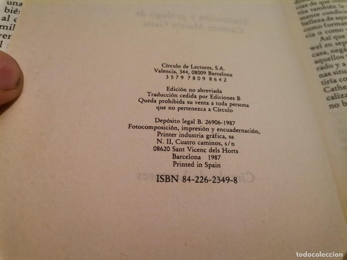 Libros de segunda mano: CUMBRES BORRASCOSAS EMILY BRONTE 1987 IMPECABLE - Foto 2