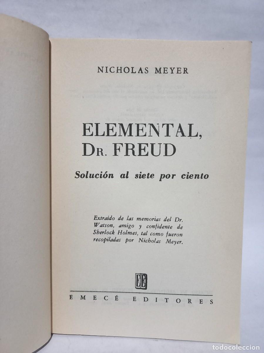 Libros de segunda mano: Nicholas Meyer - Elemental, Dr. Freud - 1975 - Foto 3