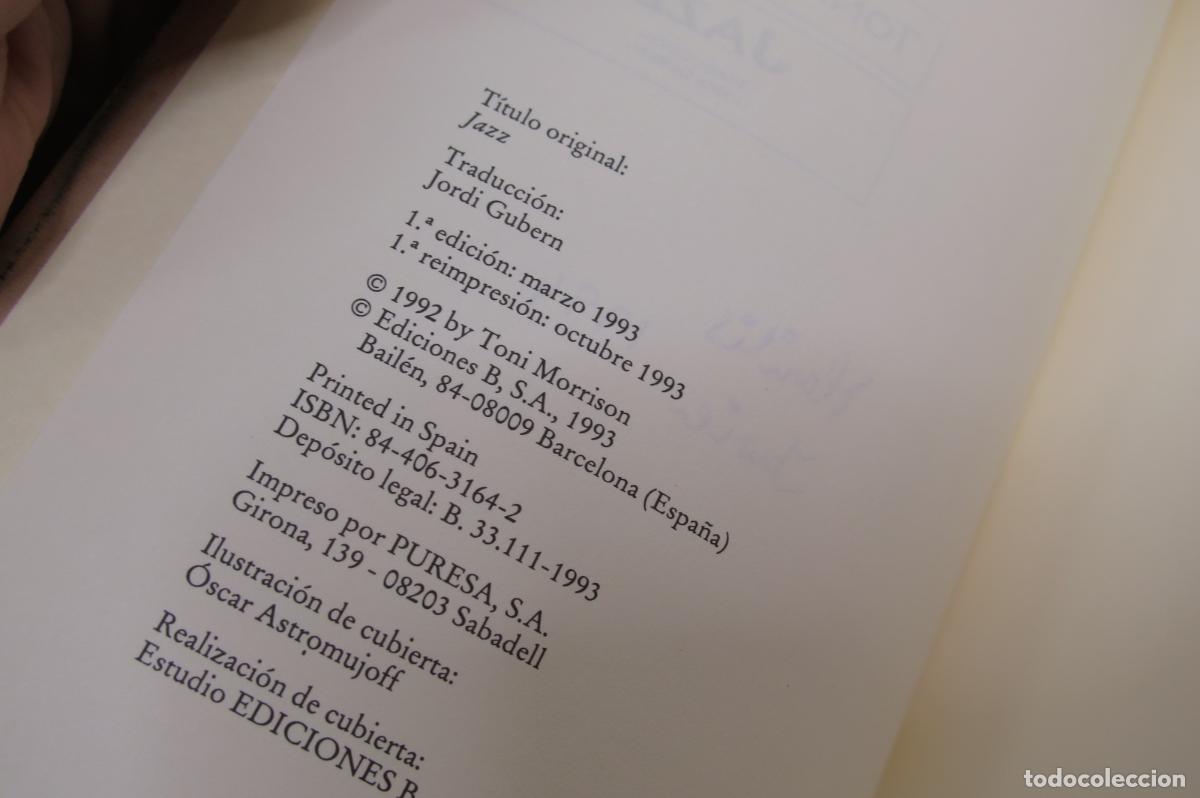 Libros de segunda mano: Jazz. Toni Morrison - Foto 2