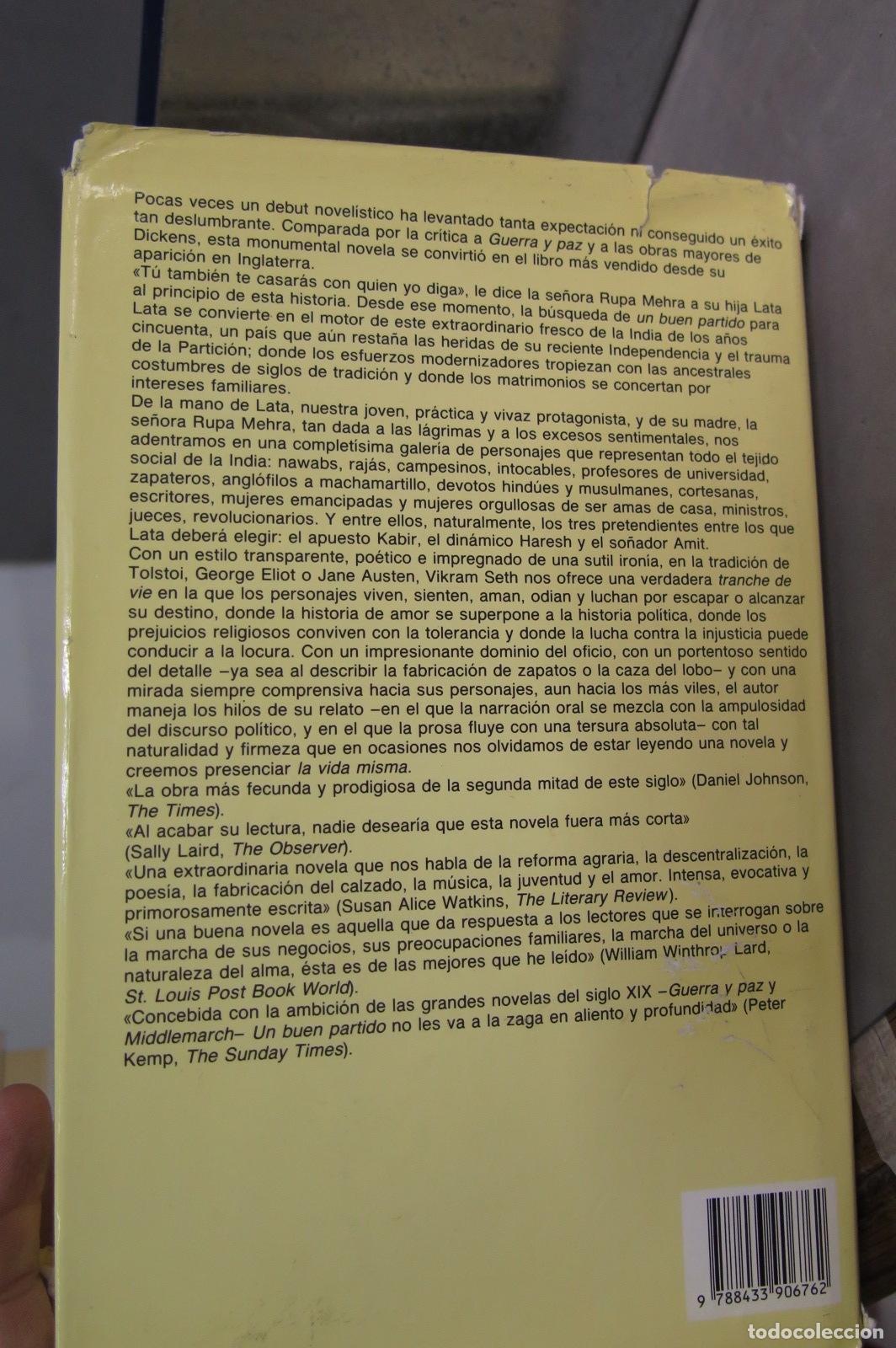 Libros de segunda mano: Un buen partido. Vikram Seth - Foto 3