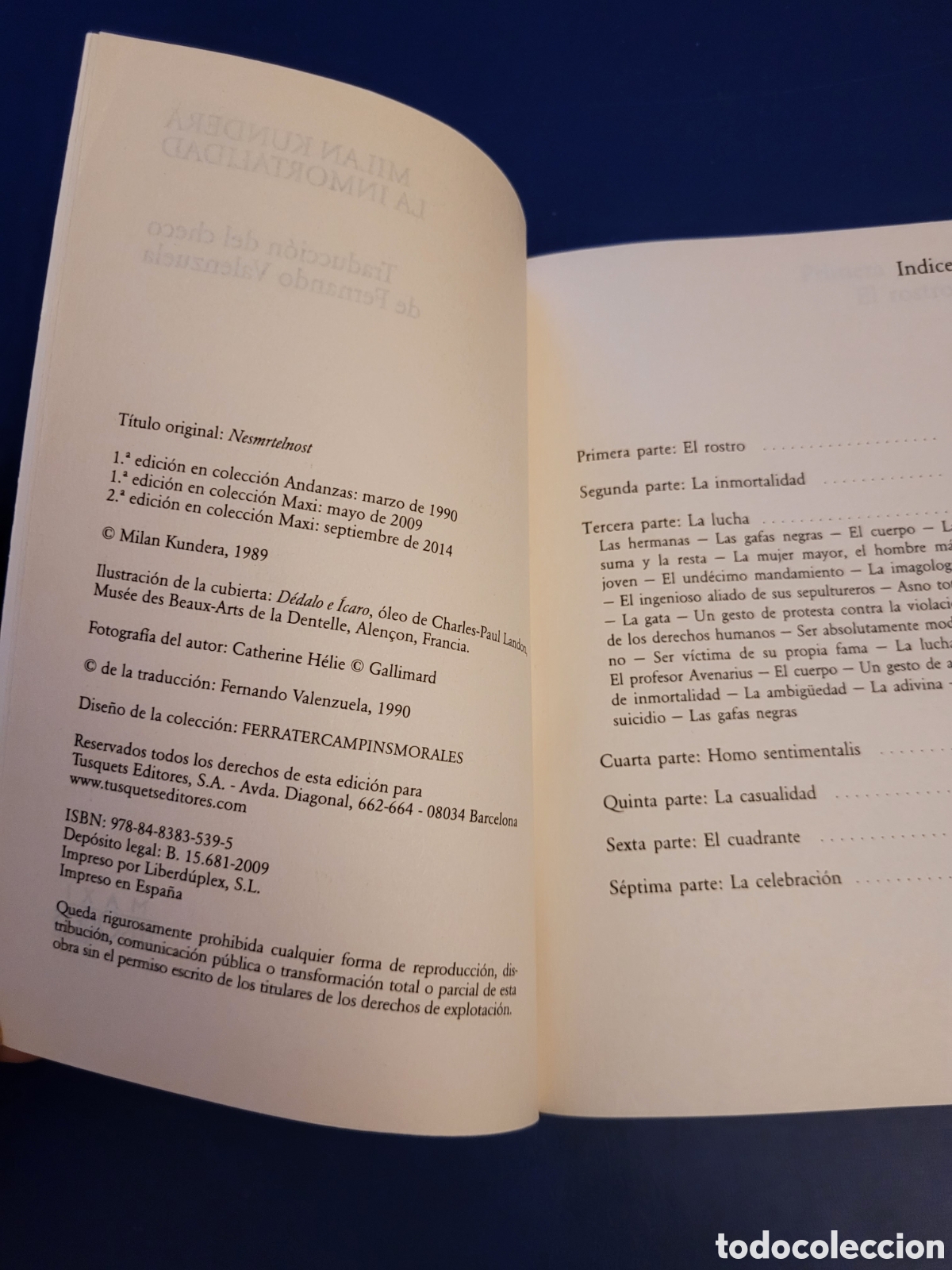 Libros de segunda mano: LA INMORTALIDAD MILAN KUNDERA MAXI TUSQUETS 2014 - Foto 2