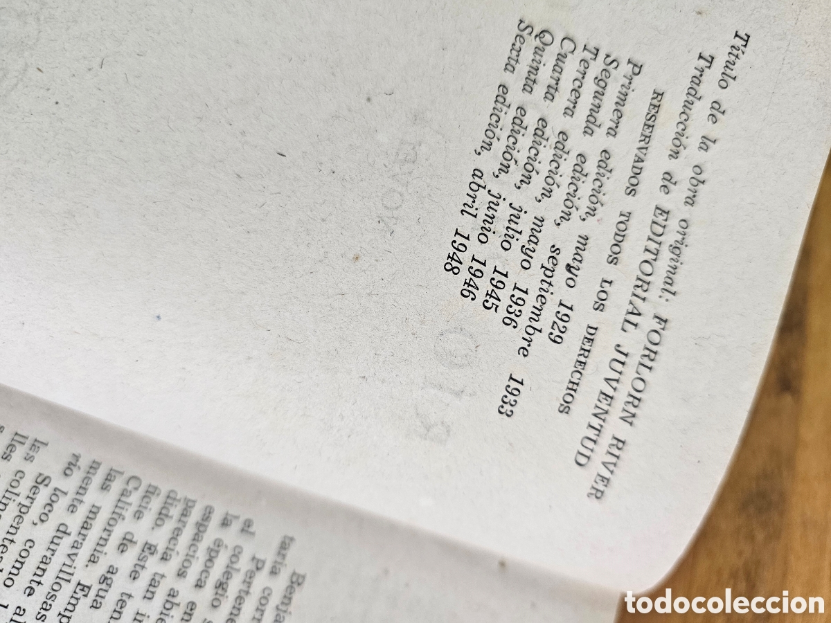 Libros de segunda mano: Libro R&iacute;o perdido, de Zane Grey de 1948 - Foto 9