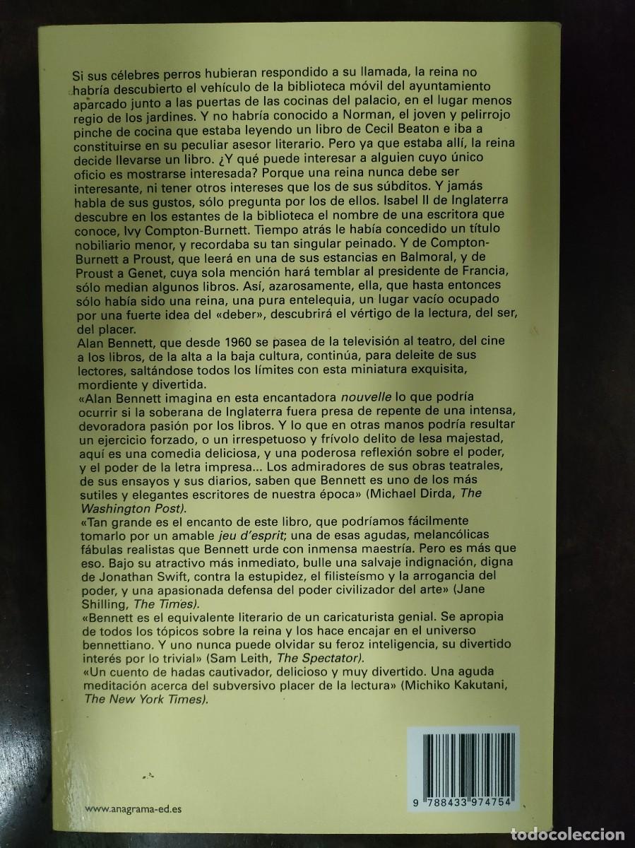 Libros de segunda mano: UNA LECTORA NADA COMUN - ALAN BENNETT - ANAGRAMA 2009 - Foto 2